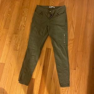 Green jeans from Zara